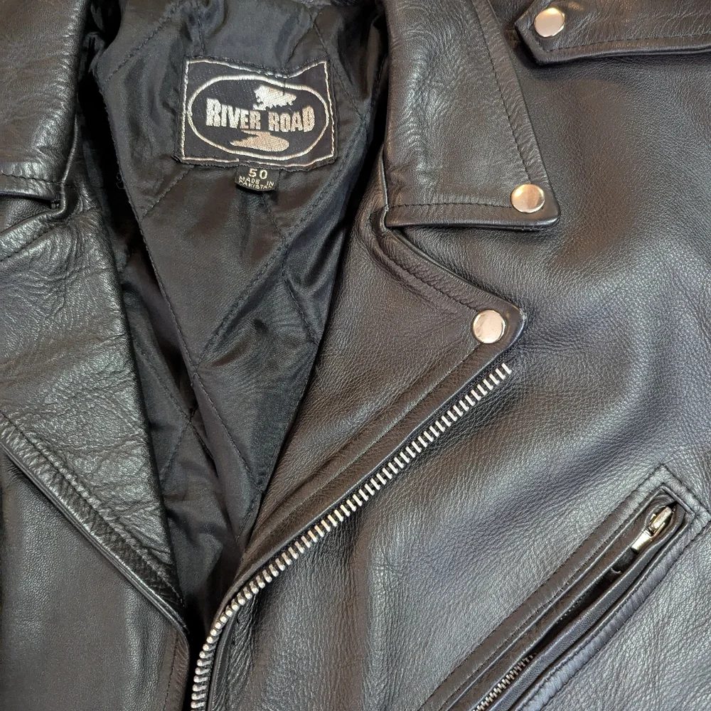 River Road Leather Jacket size 50 - Picture 5 of 6